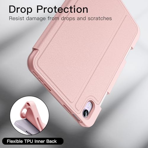 Image of JETech Folio Case for iPad mini A17 Pro /6th Gen (2024 /2021), Pink