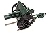 Toy Essentials 6 Pcs Army Green Cannons with Moving Wheels (4 Inches)