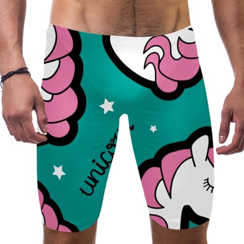 Bañador de entrenamiento largo verde de hombre con ajuste de carreras