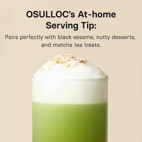 Image of OSULLOC Jeju Matcha Oat Blend (7oz X 10 Packets), Vegan Dairy‑Free, Plant‑Based Instant Matcha Drink Powder, Lightly Sweetened