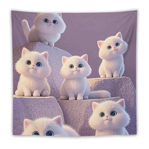 Tapisserie chat vintage pour une ambiance cocooning de chambre
