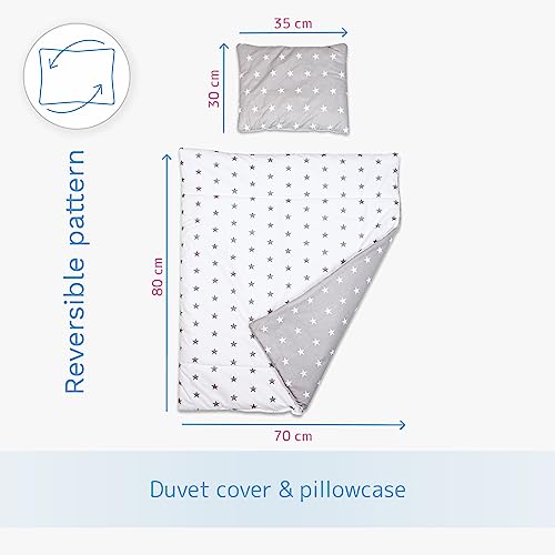 2-teiliges Baby Kinder Bettbezug 80 x 70 cm mit Kopfkissenbezug - Muster 21