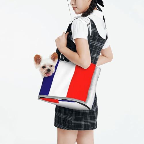 Sac de transport pour petits chiens et chats motif drapeau français - 3