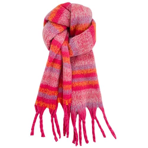 Grosse écharpe plaid pour femme : châle d'hiver surdimensionné à carreaux multicolores