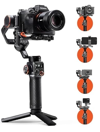 Hohem iSteady MT2, Estabilizador Gimbal para Cámaras sin Espejo de Canon Sony Panasonic Nikon Fujifilm, Gimbal Móvil de 3 Ejes, Pantalla OLED, Carga útil de 1.2kg, 653g | Ya disponible en tu tienda friki favorita! En mundofriki.es!