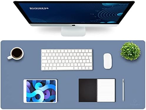 Knodel Desk Pad, Office Desk Mat, 43cm x 90cm PU Leather Desk Blotter, Laptop Desk Mat, Waterproof Desk Writing Pad for Office and Home, Dual-Sided (Green)