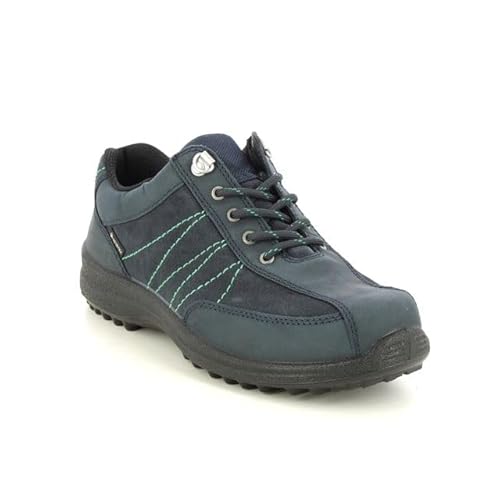 Hotter Mist GTX Extra Wide Navy Leather Womens Walking Shoes 17618-72
