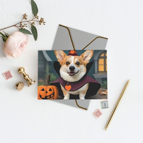 Cartes vierges Corgi Halloween pour ne plus manquer d'idées - 5