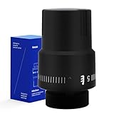 VANCOCO Thermostatkopf Heizkörperventil M30×1,5 mm, Vollmatteschwarz, Flüssig-Fühler,...