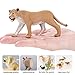 THINKBAY 15PCS Lion Toys Figurines Pride, African Jungle Animals Lion Family, Realistic Zoo Animal Toys, Preschool Toy Birthday Gift Cake Toppers for Kids Boys Girls