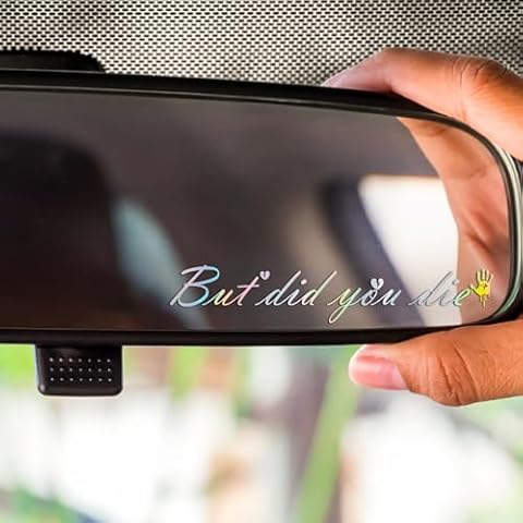 3X But did You die Rear View Mirror Decor Set Cover
