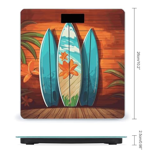 Báscula digital de baño con plataforma ancha y vidrio templado miniatura 2