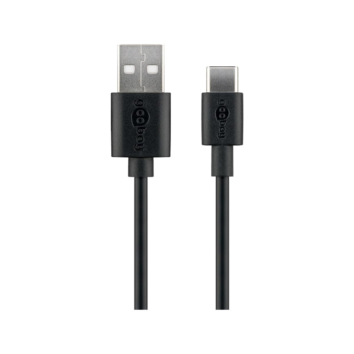 Goobay 59118 USB-C auf USB-A Ladekabel, 0,5 m, Schwarz