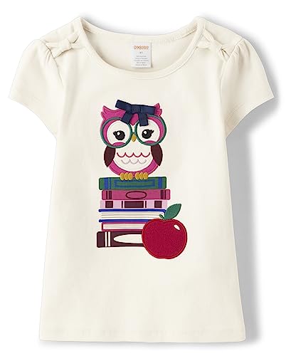 Image of Gymboree Girls' and Toddler Embroidered School T-Shirt
