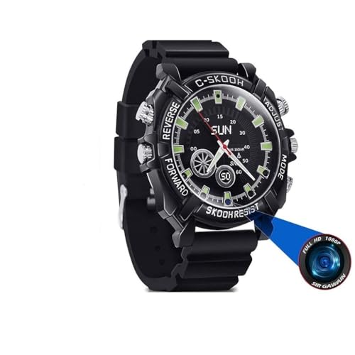 Minicámara espía con reloj DV, impermeable, Full HD 1080P, grabadora oculta con visión nocturna infrarroja, grabación de audio y vídeo digital, DVR, memoria de 32 GB Minicámara espía con reloj DV, impermeable, Full HD 1080P, grabadora oculta con visión nocturna infrarroja, grabación de audio y vídeo digital, DVR, memoria de 32 GB