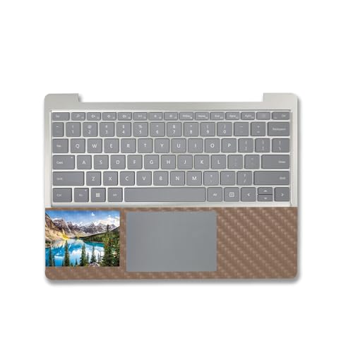 Image of MightySkins Carbon Fiber Skin Compatible with Microsoft Surface Laptop Go 3 (2023) Full Wrap Kit - Mountain Lake | Protective, Durable Textured Carbon Fiber Finish | Made in The USA