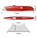 DIYSELF 2Pack Utility Knife Box Cutter Retractable Razor Blade Heavy Duty Box Cutters Exacto Knife PVC Pipe Cutter (Red)
