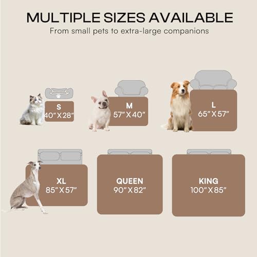 Image of Luciphia Waterproof Pet Blanket, Liquid Pee Proof Dog Blankets for Sofa Bed Couch, Reversible Sherpa Fleece Furniture Protector Cover for Small Medium Large Dogs Cats,Khaki Small(40 inch x 28 inch)