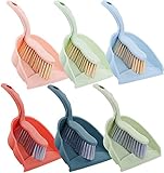 Yesland 6er Set Kehrgarnitur Handfeger und Schaufel, Besen und Kehrschaufel, Kehrset Kehrschaufelset Kehrbesen und Dustpan Kehrblech und Kehrbesen für Haus Küche Balkon Tierhaare