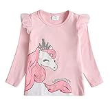 VIKITA Manga Larga Algodón Camisetas T-Shirt Niñas L3970 3T