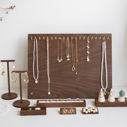 Support de vitrine pour bijoux avec base stable et rangement vertical - 8