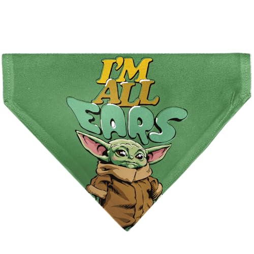 Star Wars Pet Bandana Star Wars Grogu Im All Ears Pose Green Slip On Collar Bandana Only