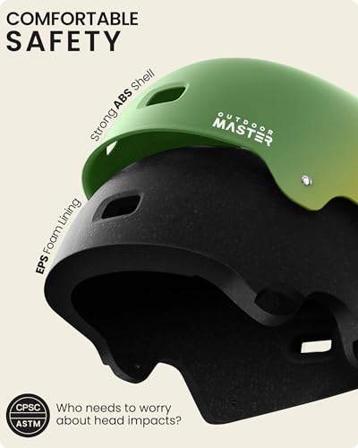 image for OutdoorMaster Skateboard Cycling Helmet - Two Removable Liners Ventila