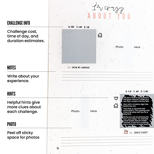 The Adventure Challenge Couples Edition - 50 Scratch-Off Adventures & Date Night Ideas For Couples, Couples Scratch Off Book, Couples Gift For Valentine's Day, Anniversary Or Wedding Gift #TOP2