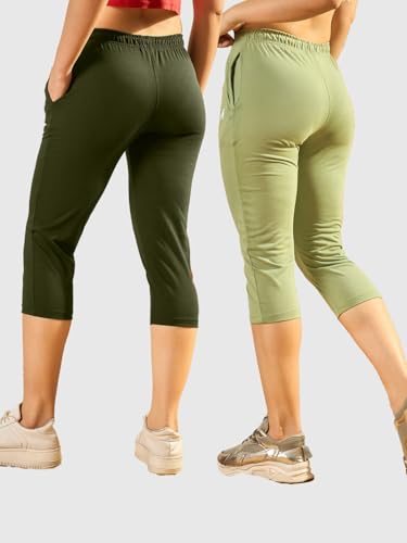 Image of Modeve Women Solid Cotton Blend Capri for summer|| Summer Wear