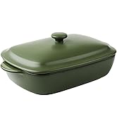 TUSIMI Ceramic Casserole Dish with Lid,33oz Covered Rectangular Baking Dish with Lid,Deep Cassero...