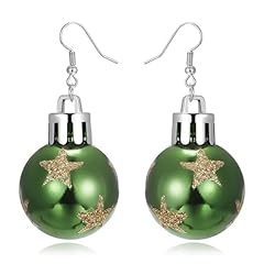 Green bulb Star Earrings