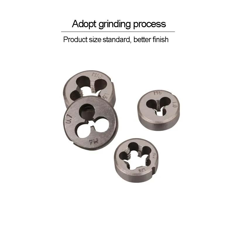 A AND S TOOLS® 8PC Tap Die Set M3-M12 Tapping Wrench Die on Stock 4