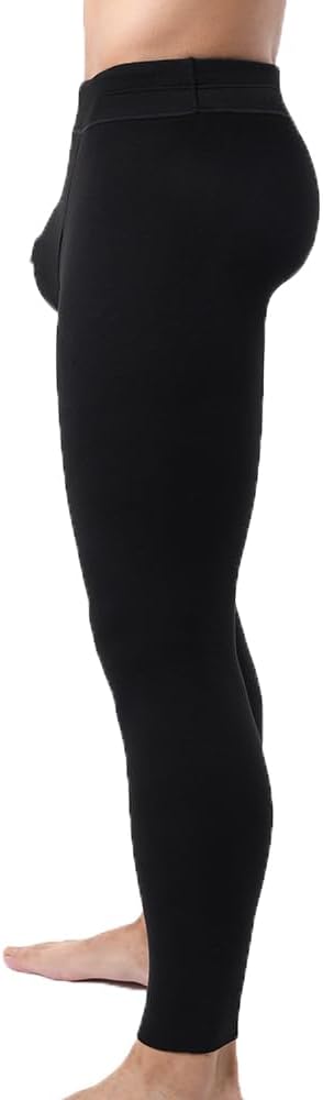 Men Thermal Underwear Bottoms Long Johns Fleece Lined Thickened Warm Leggings Base Layer