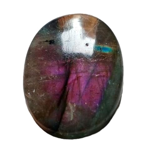 Labradorite violette naturelle 29x21x6mm pour fabrication pendentif bague collier
