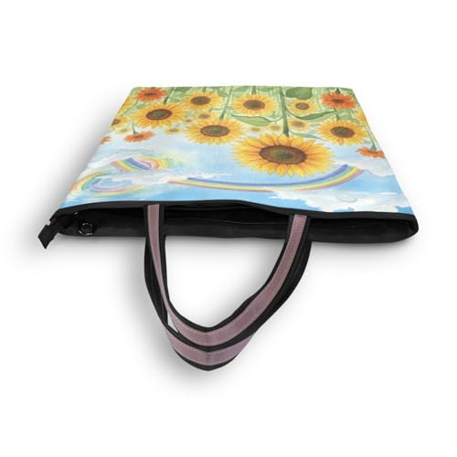 Image of Women Turtle Tote Bag Polyester Handbag Zippered Tote Bag Turtle Tote Purses,Summer Beach Tote Bag