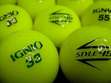 Amazon ロストボール Ignio イグニオ Style45 フラッシュイエロー 30球セット Sランク イグニオ Ignio ゴルフ ボール