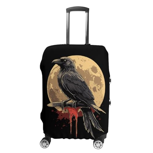 Cow Moon Travel Luggage Cover for Suitcase 19-32 Inches Elastic Washable Baggage Protector