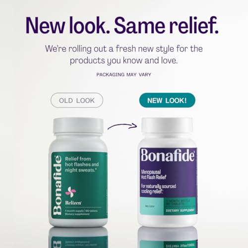 Image of Bonafide Relizen Relief from Menopausal Hot Flashes & Night Sweats. - 1-Month Supply (60 Tablets) (Pack of 2)