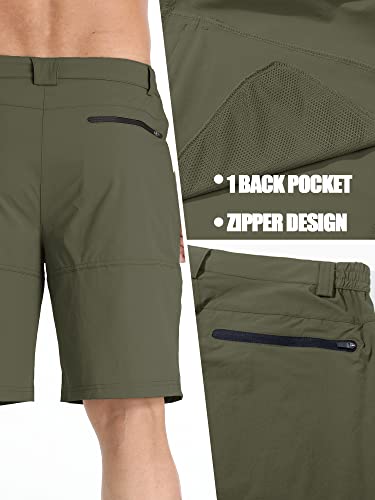 Tacvasen Men's Quick Dry Shorts Summer Cargo Lightweight Camping Shorts Green, 34 #TOP6