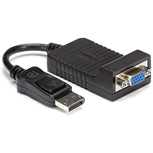 50% Off Discount StarTech.com DisplayPort to VGA Adapter - Active DP to VGA Converter - 1080p Video - Durable - DP/DP++ Source to VGA Monitor Cable Adapter Dongle - DP 1.2 to VGA - Latching DP Connector (DP2VGA)