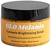GLO Melanin Turmeric Scrub for Dark Spots, Brightening Inner Thighs Bikini Area Underarms, Natural Exfoliating Face