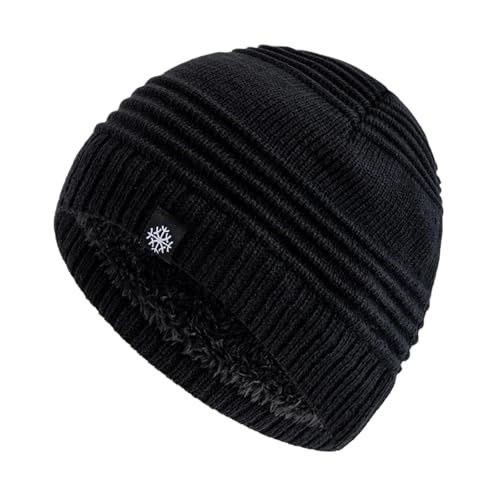 Gorro con forro de piel contra el frío extremo YUNYUN678 negro