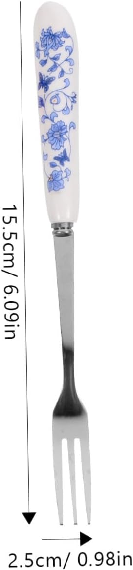 Dinner Forks, 6pcs Portable Fruit Fork Multi-function Cake Fork Portable Small Fork Cake Supplies Wear-resistant Cake Fork Delicate Cake Fork Multi-function Small Fork Cake Accessory