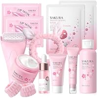 Set de Cuidado Facial Sakura 12 Piezas,Set de Cuidado Diario de