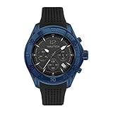 100m/ 10ATM Nautica Herren Analog Quarz Uhr mit Silikon Armband 6.56086E+11
