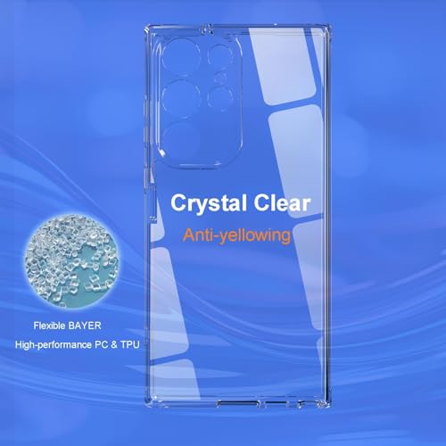 Image of REALCASE Silicone Samsung S24 Ultra 5G Back Cover Case, Scratch Resistant Protective Crystal Clear Transparent Shock Proof Bumper Back Cover Case for Samsung Galaxy S24 Ultra 5G