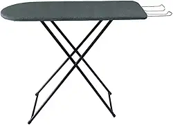 Tábua de Passar Roupa Mesa Porta Ferro Resistente Tradicional Dobrável Com 3 Regulagens (Preto)