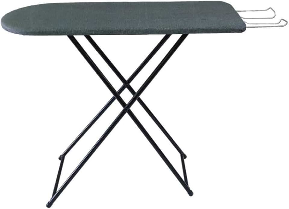Tábua de Passar Roupa Mesa Porta Ferro Resistente Tradicional Dobrável Com 3 Regulagens (Preto)
