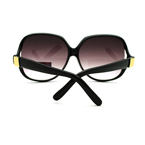 Womens Extra Oversized Round Designer Fashion Exposed Lens Butterfly Sunglasses Black Smoke #TOP4
