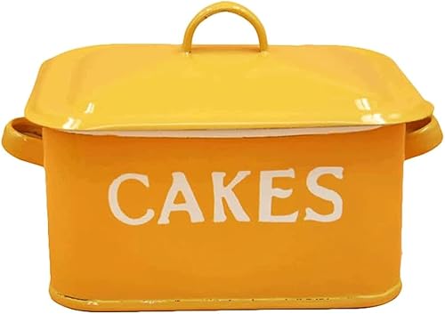 Miniatura 1 de PAASHE Panera vintage con tapa y asa contenedor de pan de metal duradero para el hogar cocina mostrador de pan